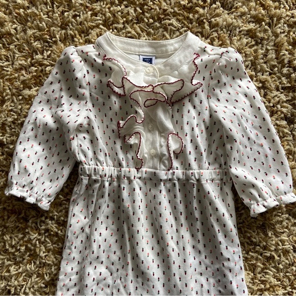✨3/$20 Janie and Jack floral ruffle one piece romper outfit - Picture 2 of 7
